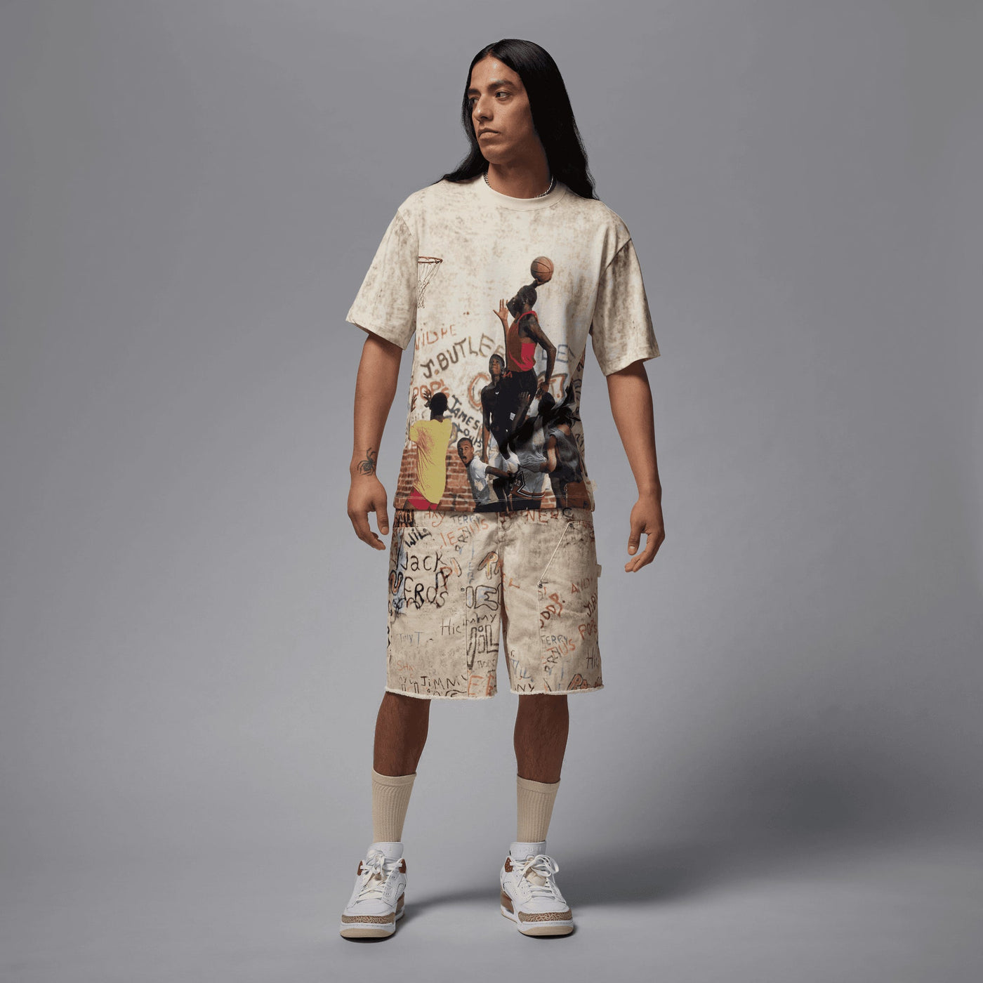 Jordan | AIR JORDAN 85 GRAPHIC T-SHIRT { SAIL/LEGEND LT BROWN/REDSTONE