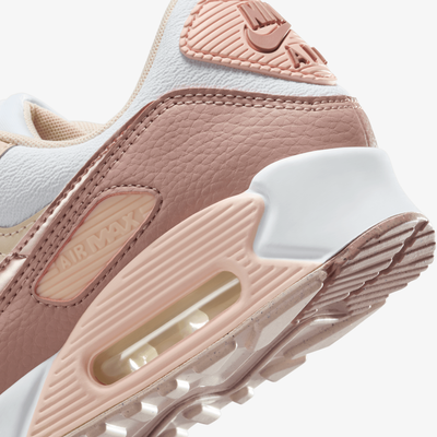 Nike | AIR MAX 90 { WHITE/PARTICLE PINK-WASHED CORAL