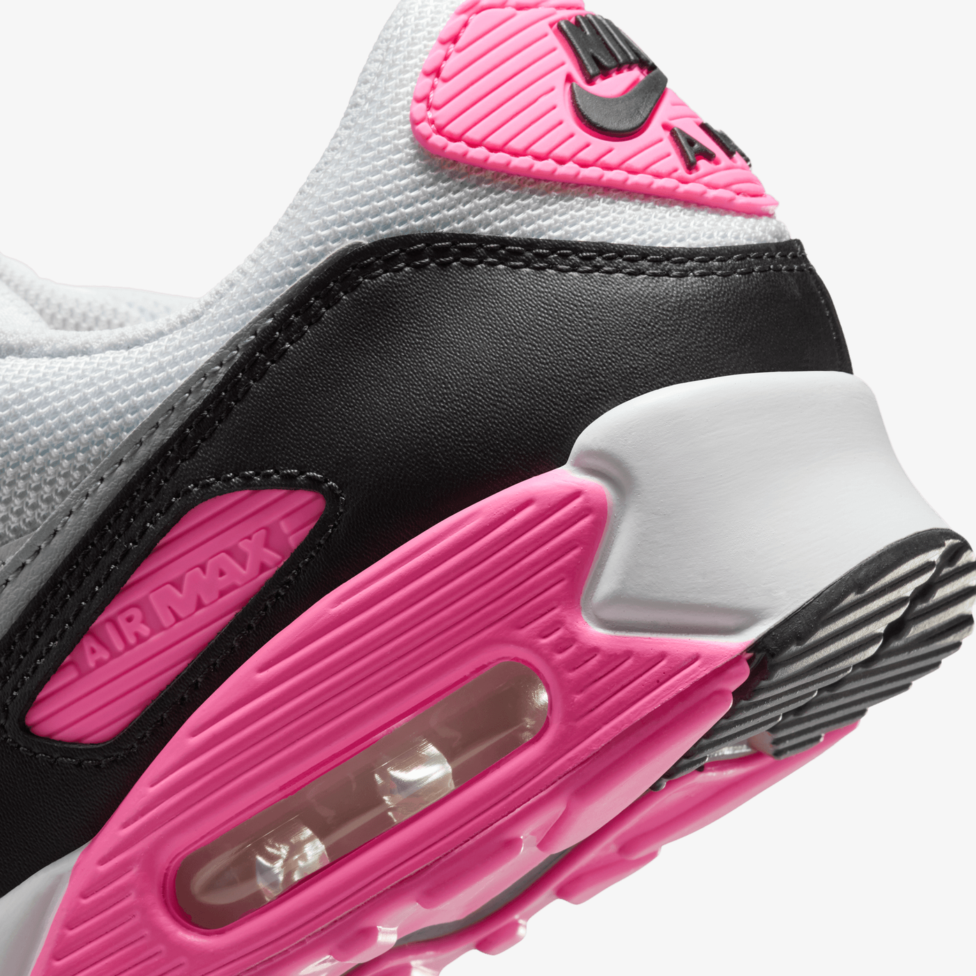 Nike | AIR MAX 90 { WHITE/WOLF GREY-PINK GLOW-BLACK