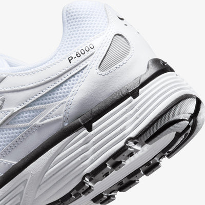 NIKE | P-6000 { WHITE/BLACK-METALLIC SILVER-BLACK