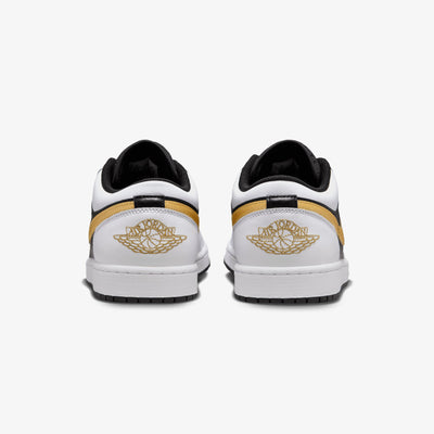 JORDAN | AIR JORDAN 1 LOW { WHITE/METALLIC GOLD-BLACK