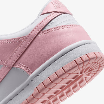 Nike | DUNK LOW { WHITE/MED SOFT PINK-WHITE-WHITE