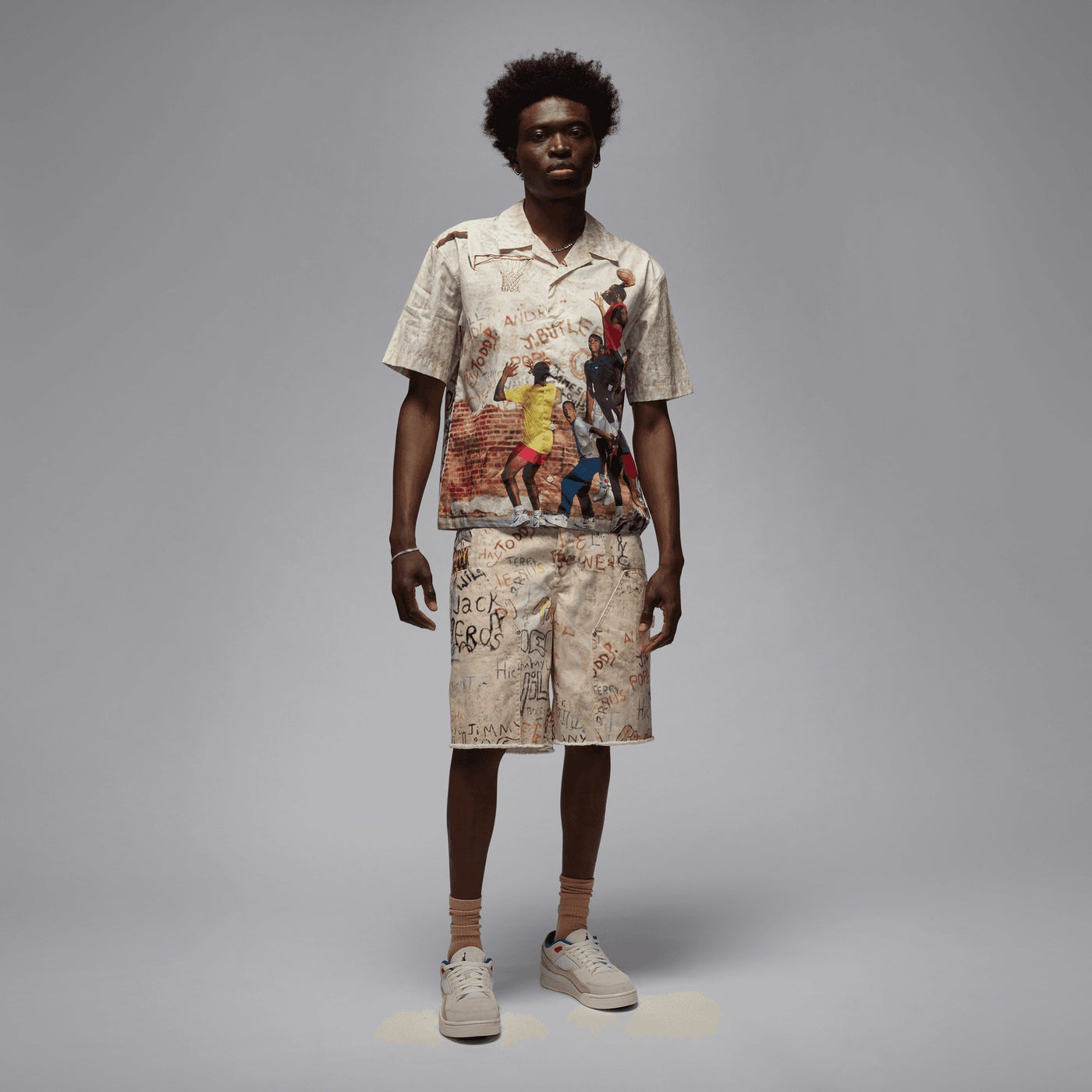 Jordan | AIR JORDAN CAMP SHIRT { OFF WHITE/MULTI