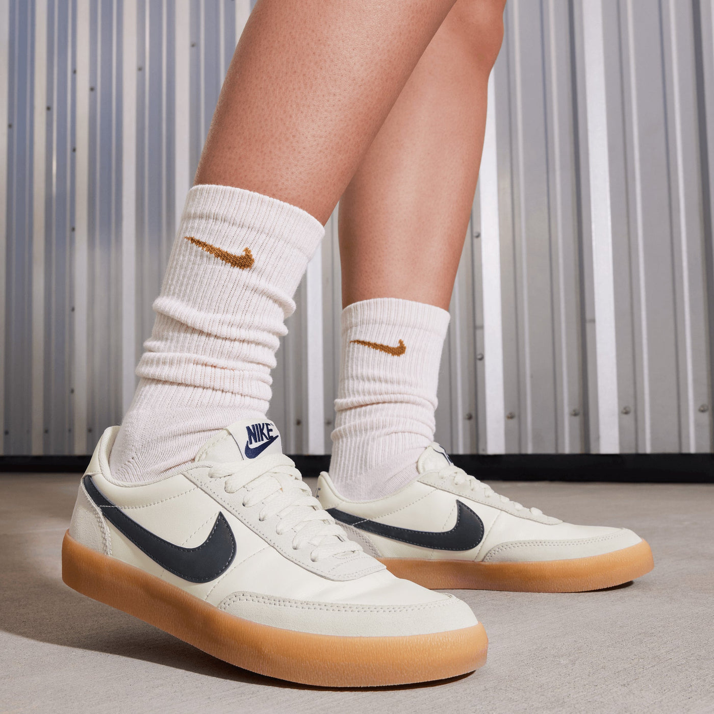 NIKE | KILLSHOT 2 { SAIL/MIDNIGHT NAVY-GUM YELLOW