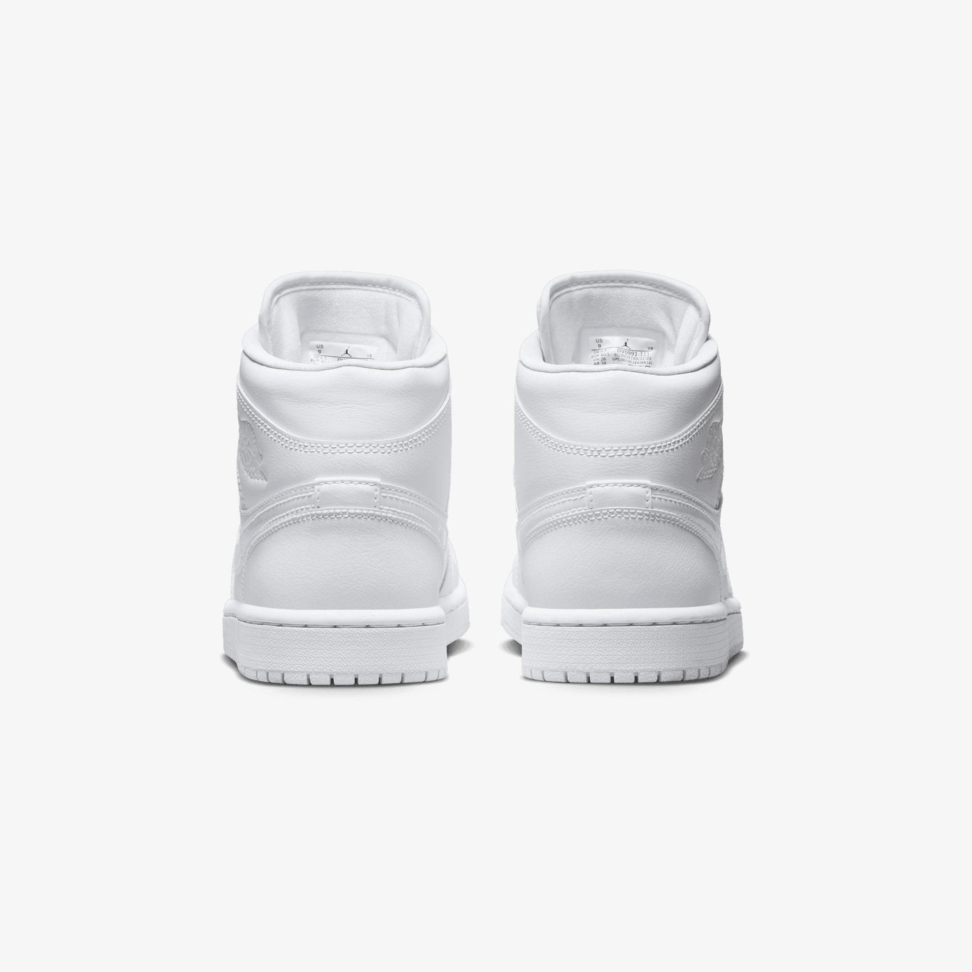 JORDAN | AIR JORDAN 1 MID { WHITE/WHITE-WHITE