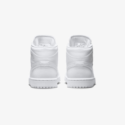 JORDAN | AIR JORDAN 1 MID { WHITE/WHITE-WHITE
