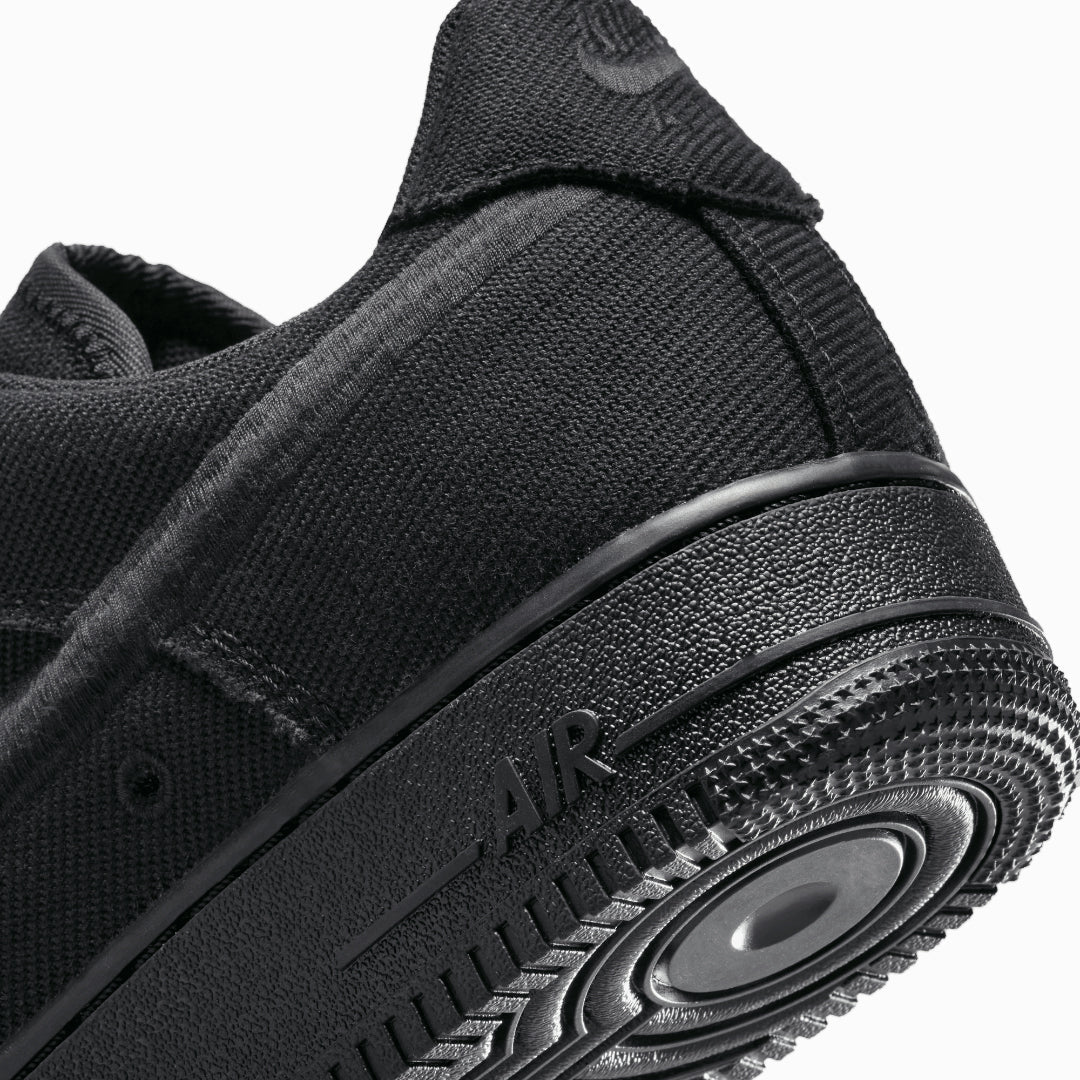 NIKE | AIR FORCE 1 LOW CANVAS { BLACK/BLACK